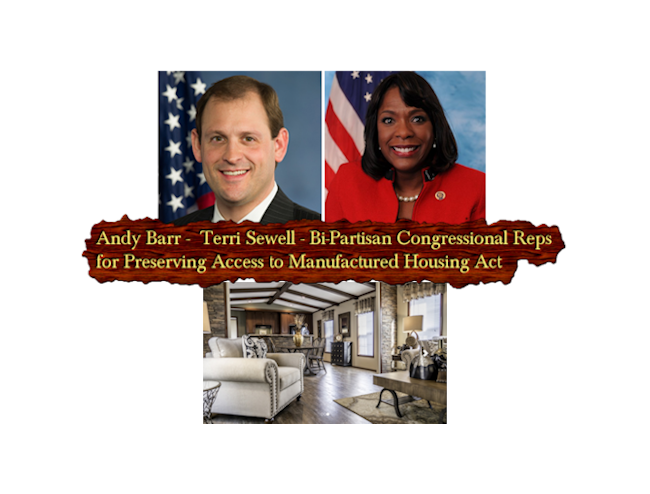 CongresswomanTerriSewell-CongressmanAndyBarr-PreservingAccessToManfuacturedHousingActHr650-S682-a-SunshineHomes