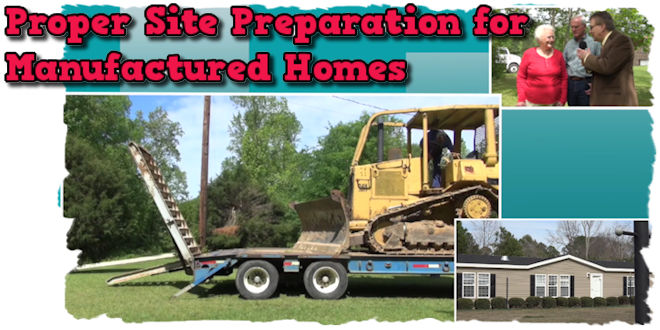 ProperSitePreperationForManufacturedHomesCatepillerBullDozerWaterRunoffFromSiteMHLivingNewsStanDyeStarHomesCullmanAL