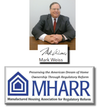 MarkWeissJDPresidentCEOManufacturedHousingAssocRegulatoryReformManufacturedHomeLivingNews