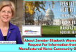 OpenLetterKurtKelleyJoanneStevensFrankRolfeManufacturedHousingReviewSenatorWarrenRequestInformationManufacturedHomeCommunityOwnersMHLivingNews