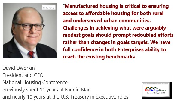 DavidDworkinPresidentCEONationalHousingConferenceManufacturedHousingQuoteManufacturedHomeLivingNews