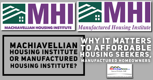 MachiavellianHousingInstituteManufacturedHousingInstituteWhyItMattersToAffordableHousingSeekersManufacturedHomeOwnersMHLivingNews