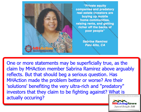 SabrinaRamirezPhotoMHActionLogoQuotePrivateEquityPredatoryInvestorsRaisingRentsGettingRichOffPoorFactCheckMHLivingNews1