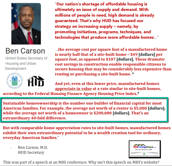 HudSecretaryBenCarsonQuotesManufacturedHomesRentersHomeOwnersManufacturedHOmeLivingNews