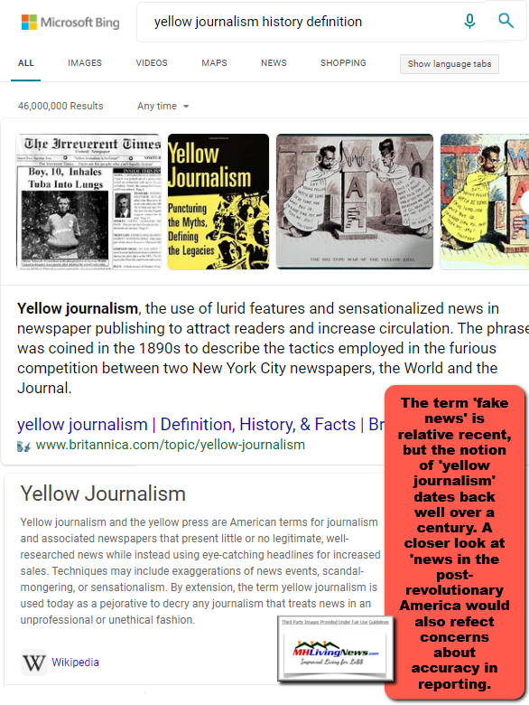 YellowJournalismVsFakeNewsHistoryDefintionFactsWikiBritannicaMHLivingNews