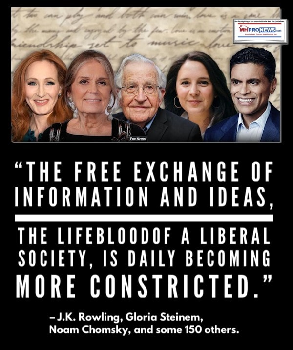 FreeExchangeInformationIdeasLifebloodLiberalSocietyDailyBecomingMoreConstrictedJKRowlingGloriaSteinemNoamChomskyPhotosQuoteableQuoteHarpersLetterJusticeFreeSpeechMHPLiveNews