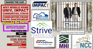 CaseMobileHomeUImpactCommunitiesStriveCommunitiesLogoFrankRolfeDaveDaveReynoldsPICNewManufacturedHousingInstituteLogoMHILogoLeadersDeceptivePredatoryIllegalBehaviorDimsMHLivingNews