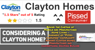 ClaytonHomesLOGOPissedConsumerLOGO1.5StarRatingConsideringClaytonHomeHundredsPissedConsumerComplaintsClaytonHomesMobileManufacturedConventionalHousingBuilderMHLivingNewsLOGO