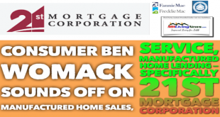 21stMortgageCorporationLogoConsumerBenWomackSoundsOffManufacturedHomeSalesServiceManufacturedHomeLoans21stMortgageCorpLendingMHLivingNews6