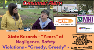 ConsumerAlertKristinBienWSBTMelissaKauffmanExSunCommunitiesResidentPineHillsManufacturedHomeCommunityMiddleburyINManHousingInstmemberSUlogosINYearsNegiligenceGreedyGreedyAnalysis