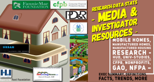 ResearchDataStatsMediaInvestigateResourceMobileHomesManufacturedHomesManufacturedHousingResearchHUD-UnivCFPB-GAO-NFPANonprofitsUrbanInstStudiesExamCommunityHarvardFordNeighborworks