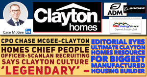 ChaseMcGeePicClaytonHomesChiefPeopleOfficerScanlanClaytonCultureLegendaryEditorialEyesUltimateClaytonHomesResourceBiggestManufacturedHomeBuilderADM-BoeingLogosMHLivingNews