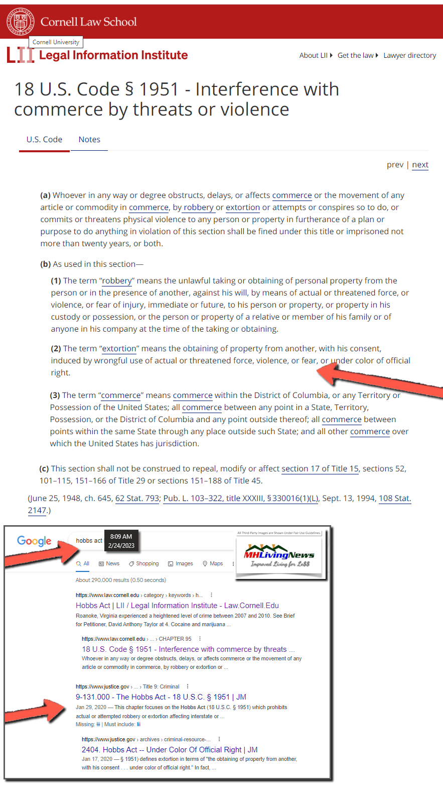 HobbsActCornellLegalInformationInstituteLII-18 U.S. Code § 1951-MHLivingNews