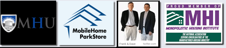 MobileHomeUnivLogoMHUlogoMobileHomeParkStoreLogo-FrankRolfeDaveReynoldsPicManufacturedHousingInstituteLogo-MHLivingNews