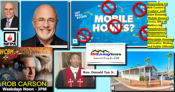 RespondingRobCarson'sTrailersAndDaveRamseyMobileHomesErrorsWhyItMattersToManufacturedHomeownersProfessionalsAffordableHousingAdvocatesMediaPublicOfficialsMHLivingNews