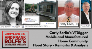 MartyLavinJDandFrankRolfe’sDistinctiveTakesOnCarlyBerlin'sVTDiggerMobileAndManufacturedHomeCommunityFloodStoryRemarksAnalysisMobileManufacturedHomeLivingNews