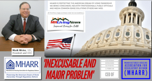 MarkWeissJDPresidentCEO-ManufacturedHousingAssociationRegulatoryReformMHARRPicLogoInexcusableMajorProblemExclusiveQAMarkWeissJDpresCEO-MHARR-MHLivingNews