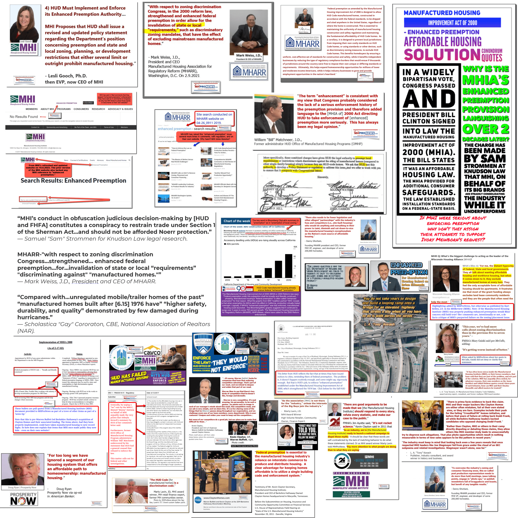 manufacturedhousingimprovementactof2000EnhancedPreemptionMHARR-EINcollageMHLivingNews