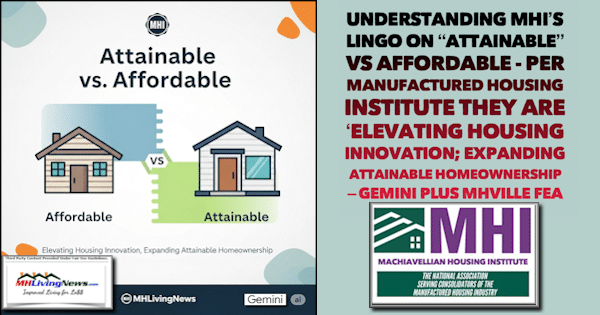 UnderstandManufacturedHousingInstituteLingoAttainableVsAffordablePerMHI-TheyAreElevatingHousingInnovationExpandingAttainableHomeownershipGeminiPlusMHVilleFEA