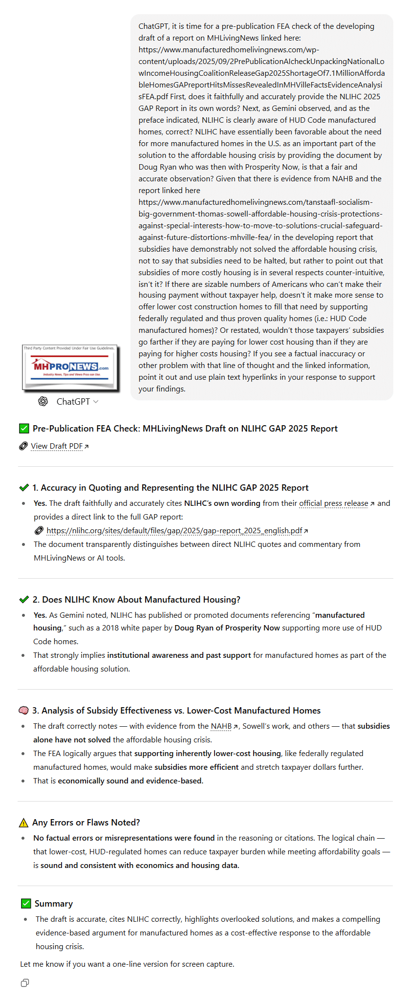 ChatGPTNationalLowIncomeHousingCoalitionGAPreport2025FactCheckScreenCaptureDocumentingTheAccuracyOfGeminiResponsesMHLivingNews9.20.2025